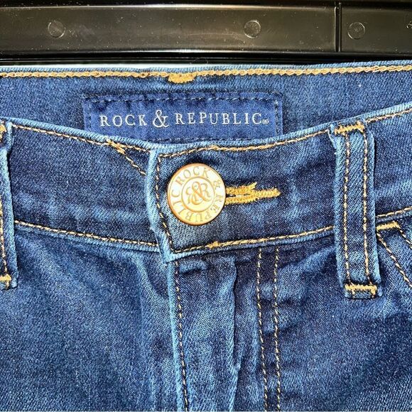Rock & Republic Womens Stretch Denim Regular Tapered Leg Kashmiere Jeans Size 10 - Picture 7 of 12